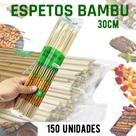 Espeto de Bambu com 150 unid, Para Churrasco, Doces, festa 30cm