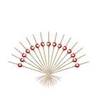 Espeto de Bambu Komati Red Hearts - C/50 Unidades