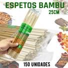 Espeto de Bambu Para Churrasco, Doces, festa 25cm 150 unid