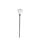 Espeto de Jardim Sphera Reto Preto em Aluminio 90X12X12cm Globo de Vidro Ø12cm 1 Lampada GU-10 E-1021 PMT Ideal