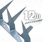 Espeto duplo lança dupla cerca grossa 2mm - 12 metros