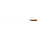 Espeto Duplo Para Churrasco Tramontina de Aço Inox 65cm Com Cabo de Madeira