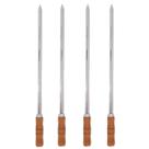 Espeto Espada 50cm De Inox Com Cabo Madeira - Churrasco4 Esp
