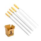 Espeto Inox Churrasco Matrinox 50cm Simples e Duplo 5 unid.