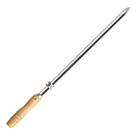Espeto Inox Com Roldana Para Churrasqueira Rotativa Cabo Madeira - 408 Matrinox