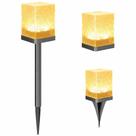 Espeto Luminária Solar Para Jardim LED 3000K Quadrado 3 em 1 Luz Quente