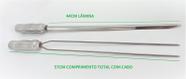 espeto para churrasco em inox tipo espada e duplo lamina 44 ou 54cm