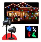 Espeto Projetor De Natal Laser Jardim Desenhos Noel Natalino