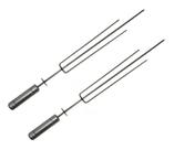 Espeto Tridente Inox P/churrasqueiras Giratórias Kit 2 Peças - Brasa Grill