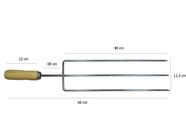 Espeto triplo 59cm