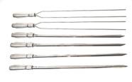 Espetos para churrasco em inox 67cm com 6 unidades Espetos para churrasco em inox 67cm com 6 unidades