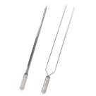 Espetos para churrasco inox duplo e espada lamina 70cm