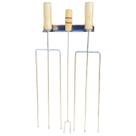 Espetos triplo para churrasco 2 un + garfo 59cm