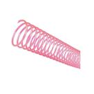 Espirais para Encadernação Rosa Transparente 17mm 100 Folhas 100 und