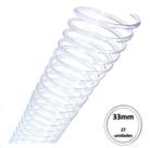 Espiral Plastico para encadernação 33mm Transparente c/ 27Pcs