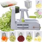 Espiralizador de Vegetais Brieftons - 7 Lâminas, com Recipiente e Tampa