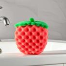 Esponja Banho Fruta Vermelha Espuma Macia Esfoliante Corporal Massageadora Higiene Pele Limpeza Spa