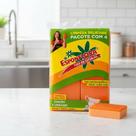 Esponja Buchinha Multiuso Lava Louça Cozinha Dupla Face Espuma Abrasiva Kit Com 4 Unidades