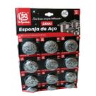 Esponja De Aço Para Brilho Inox 10g Anti Bactéria C/12 Garbo