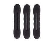 Esponja de espuma mágica preta WOIWO Hair Bun Maker (3 peças)