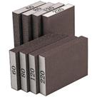 Esponja de lixar, pacote com 8, MOWPOG 60/80/120/220 Grit para madeira e metal