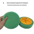 Esponja De Polimento Automotivo M14 De 6 Polegadas, Roda De Borracha Durável Para Polimento E