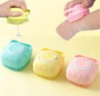 Esponja de Silicone para Banho Massageador com Dispenser