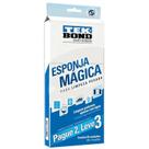 Esponja Mágina com 3 Unidades Melamina Limpeza Pesada 24361000302 TEKBOND