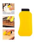 Esponja Prática Silicone 3em1 Raspador Rodo Porta Detergente
