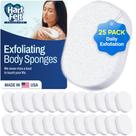 Esponjas de banho HartFelt Oval Body Wash Scrubber, pacote com 25
