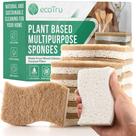 Esponjas de cozinha EcoTru Eco-Smart, pacote com 12 esponjas naturais compostáveis