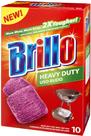 Esponjas de Lã de Aço Pesada Brillo, Aroma Vermelho Original, Pacote com 10