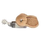 Espora Quarto de Milha Inox Curta com Correia de Couro Bronc-Steel 32765