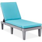 Espreguiçadeira ao ar livre Best Choice Products Resin Grey/Teal