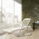 Espreguiçadeira Atins com Rodas Branca