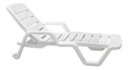 Espreguicadeira Branco Plastico 3 Posicoes 28x71x194 Cm