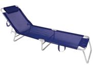 Espreguiçadeira BTF Azul Royal em Alumínio CAD0711 Botafog