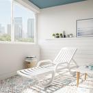 Espreguiçadeira Caraíva com Rodas Branca