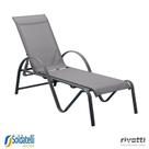 Espreguiçadeira Chaise Outdoor Búzios Amêndoa Tela Bege e Grafite Tela Grafite - Rivatti Espreguiçadeira Chaise Outdoor Búzios Amêndoa Tela Bege e Grafite Tela Grafite - Rivatti