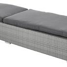 Espreguicadeira Cinza Aluminio E Rattan 5 Niveis 92x65x196cm