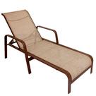 Espreguiçadeira de Alumínio e Tela Sling para Piscina e Jardim com 5 Posições de Encosto Resistente