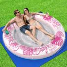 Espreguiçadeira de bronzeamento inflável Float POOLACC 6 em 1 rosa