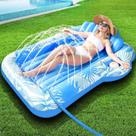 Espreguiçadeira de bronzeamento inflável Float TURNMEON 72x47cm com aspersor