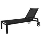 Espreguiçadeira de Piscina Alumínio e Tela Sling Modelo Gaivota com Rodas Maiores