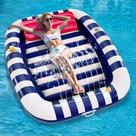 Espreguiçadeira de piscina inflável iPlay iLearn Pool Wave 80x66 azul