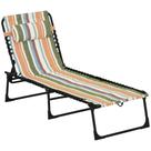 Espreguiçadeira dobrável Outsunny 189x58x30cm ajustável