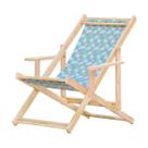 Espreguiçadeira Dobrável para Piscina ou Varanda - Madeira Maciça, Com Braço, Natural Espreguiçadeira Dobrável para Piscina ou Varanda - Madeira Maciça, Com Braço, Natural