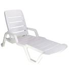 Espreguiçadeira em polipropileno 4 posições branca - Leblon