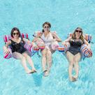 Espreguiçadeira flutuante para piscina Sloosh Stripe Pattern, pacote com 3