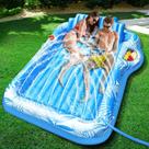 Espreguiçadeira inflável para piscina de bronzeamento TURNMEON 83x63cm com aspersor